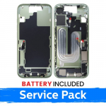 Apple iPhone 17 keskkere korpus + aku / Salveiroheline / (Hoolduspackett)