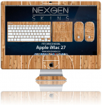 Nexgen dekoratiivne 3D-efektiga kleebis seadmele iMac 27-inch, Hardwood Classic 3D