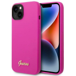 Guess GUHCP14SSLSMF iPhone 14 6.1" fuchsia/fuschia hard &uuml;mbris Silicone Vintage kuldne Logo