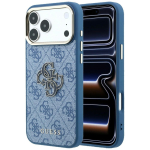 Guess 4G & Big Resin Logo &uuml;mbris iPhone 17 Pro / 18 Pro jaoks, helesinine