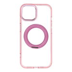 Case for iPhone 15 Frame Circle Stand compatible with MagSafe pink