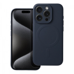 SILICONE MAG COVER dėklas telefonui suderinamas su MagSafe iPhone 15 Pro mėlynas titano