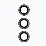 Apsauginis stiklas HARD DIAMOND kamerai (LENS) Samsung Galaxy S23 Plus juodas (3 vnt.)