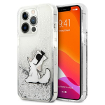 Karl Lagerfeld Liquid Glitter Choupette Fun &uuml;mbris jaoks iPhone 13 Pro Max 6.7" - h&otilde;bedane
