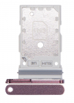 SIM kortelės laikiklis Samsung S908 S22 Ultra Dual Burgundy originalus (service pack)