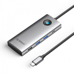 Orico PW11 8-&uuml;hes USB-C dokkimisjaam 2x USB-A 3.0 1x USB-A 2.0 1x USB-C 3.0 1x USB-C PD 100W 1x HDMI 4K 60Hz 1x VGA 1080P 60Hz 1x RJ45 Gigabit Ethernet - hall