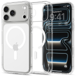 Spigen Ultra Hybrid MagSafe &uuml;mbris mudelitele iPhone 18 Pro / 17 Pro, l&auml;bipaistev ja valge