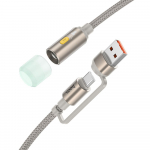 Kabelis USB A / USB C į LED &scaron;viesą Hoco 0,3 m UA38C auksinis