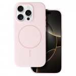 Magnetinis plonas silikoninis dėklas iPhone 15 Pro Max &scaron;viesiai rožinė