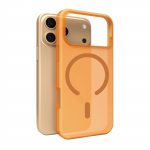 Puro Daylight Magsafe Compatible Silicone &Uuml;mbris jaoks iPhone 17 Pro Max - Translucent Oranž