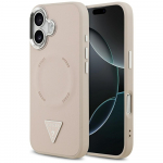 GUESS &uuml;mbris jaoks IPHONE 17 compatible with MagSafe GUHMP17SPSDTSCMP (PU W/ Triangle Logo) roosa