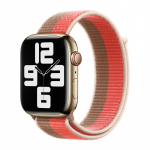 APPLE DIRŽELIS APPLE WATCH ML303AM/A SPORTINĖ APYRANKĖ 45MM ROŽINIS POMELO/TAN ORIGINALI PLOMBA