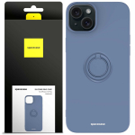 Spacecase Silikoninis dėklas su žiedu iPhone 15 Plus mėlynas