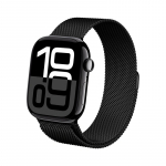 Crong Milano Steel roostevabast terasest rihm Apple Watch 38 / 40 / 41 / 42 mm kellale, must