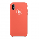 Dėklas "Silicone Case" skirtas iPhone X (XS) / Nectarine / su įpakavimu