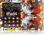 Nexgen dekoratiivne 3D-efektiga kleebis seadmele iPad 2/3/4, Iron Eagle 3D