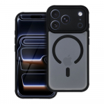 FULL MATTE MAG COVER dėklas telefonui suderinamas su MagSafe iPhone 17 Pro juoda