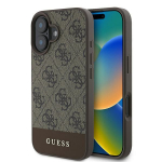 Guess 4G Bottom Stripe &Uuml;mbris jaoks iPhone 16 Plus 6.7" - Brown