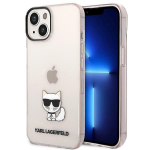 Karl Lagerfeld l&auml;bipaistev Choupette Body &Uuml;mbris jaoks iPhone 14 Plus / 15 Plus 6.7" - roosa