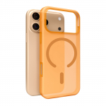 Puro Daylight Magsafe Compatible Silicone &Uuml;mbris jaoks iPhone 17 Pro - Translucent Oranž
