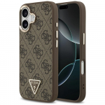 GUESS &uuml;mbris jaoks IPHONE 17 compatible with MagSafe GUHMP17SP4GTDGMW (4G PU W/ Triangle Logo) kuldne brown