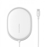 Baseus indukcinis įkroviklis LIGHT magnetinis Iphone 12 su Type C laidu (WXQJ-02) baltas