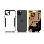 Tactical Quantum Stealth Dėklas for Apple iPhone 15 Plus Skaidrus/Juodas