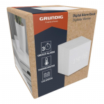 Grundig digitaalne LED-&auml;ratuskell termomeetri ja kalendriga, valge