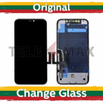 Ekranas skirtas iPhone 11 juodas (Toshiba versija + metalinė skarda) (Atnaujintas: Telemax)