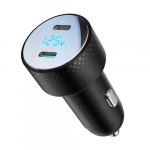 Autolaadija Joyroom "JR-CCD02" Must 70W (2xUSB-C) koos LED screen