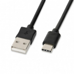 iBox IKUMTC USB kabelis 1 m USB 3.2 Gen 1 (3.1 Gen 1) USB A USB C Juoda