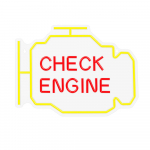 Neon PLEXI LED CHECK ENGINE yellow red NNE21 Neolia