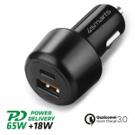 Autolaadija VoltRoad Ultimate 83W PD ja QC must