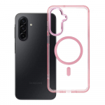 &Uuml;mbris Samsung A17 Frame Clear Hybrid Mag Cover &uuml;hilduv MagSafe-ga puuderroosa