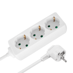 Rebel Saksa t&uuml;&uuml;pi pikendusjuhe, 3 pesa, 5 m, l&uuml;litita, 3 x 1,5 mm, valge
