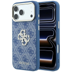 Guess 4G & Big Strass Logo &uuml;mbris iPhone 18 Pro / 17 Pro jaoks, sinine