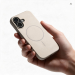 Case for iPhone 17 Forcell F-Protect Chromatic Premium compatible with MagSafe antique white