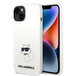 Karl Lagerfeld Silicone Choupette &uuml;mbris jaoks iPhone 14 Plus - valge