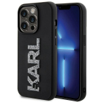 KARL LAGERFELD &uuml;mbris jaoks IPHONE 15 Pro KLHCP15L3DMBKCK (3D Logo Glitter) must