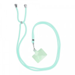 SWING (6mm) telefono dirželis, telefono pakabukas su reguliuojamu ilgiu / virvelės ilgis 165 cm (maks. 82,5 cm kilpoje) / ant peties arba kaklo &ndash; &scaron;viesiai žalias
