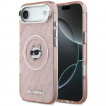 KARL LAGERFELD &uuml;mbris jaoks IPHONE 17 Air compatible with MagSafe KLHMP17MHMKBCHOP (IML Choupette Head Logo) roosa