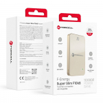 Powerbank compatible with MagSafe Forcell F-Energy SuperSlim F10K8 QC4.0 PD3.0 15W 10000 mAh titanium desert