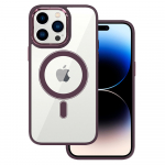 Tel Protect Magnetinis Skaidrus dėklas telefonui Iphone 15 - raudonas