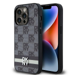 DKNY Leather Checkered Mono Pattern & Printed Stripes iPhone 14 Pro &Uuml;mbris - Must
