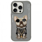 Nimmy Glasses Cool Dog iPhone 16 Pro Case - Gray