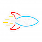 Neon PLEXI LED ROCKET multicolor NNE18 Neolia