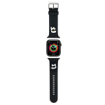 Karl Lagerfeld 3D Rubber Karl&Choupette Heads dirželis for Apple Watch 38/40/41mm - juodas
