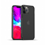 Crong Hybrid Carbon &uuml;mbris seadmele iPhone 12 Pro Max, must