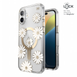 Speck Presidio Lux ClickLock & MagSafe &uuml;mbris seadmele iPhone 16 Plus, Sunshine Daisies / Clear / Gold v&auml;rvitoonis