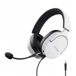 Trust GXT 489W FAYZO Headset Wired Head-band Gaming must, valge